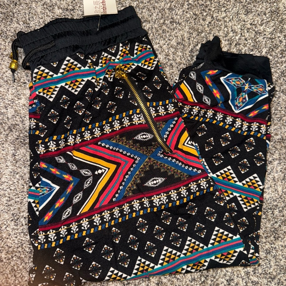 Colorful Geometric Pattern Joggers